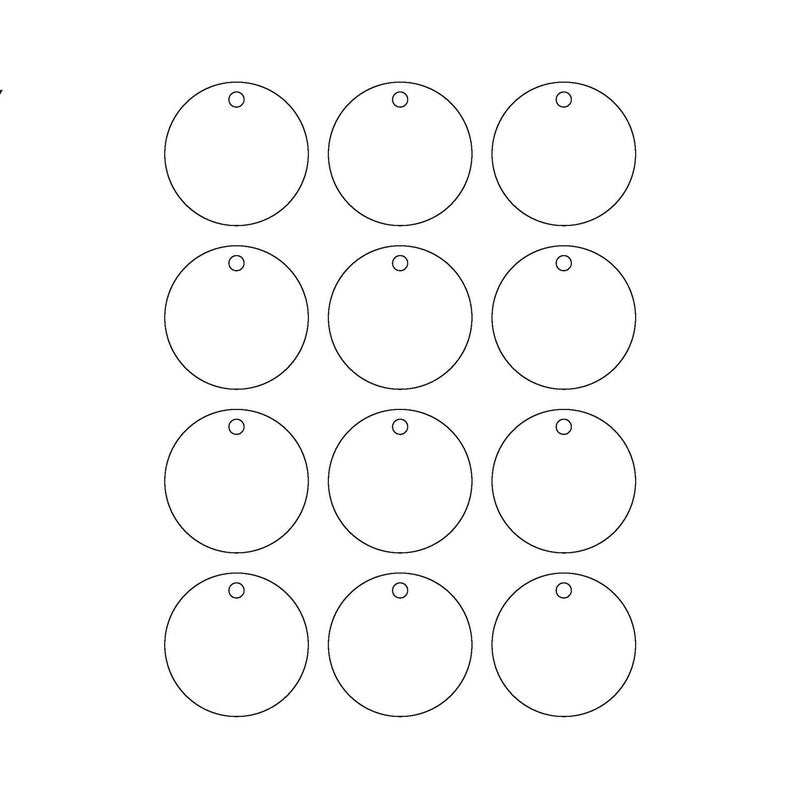 Dashleigh 60 Printable Cardstock Hang Tags with Holes, Personalize and Custom Tags (Circle - 2x2 inches, 5 Sheets) - Image 2